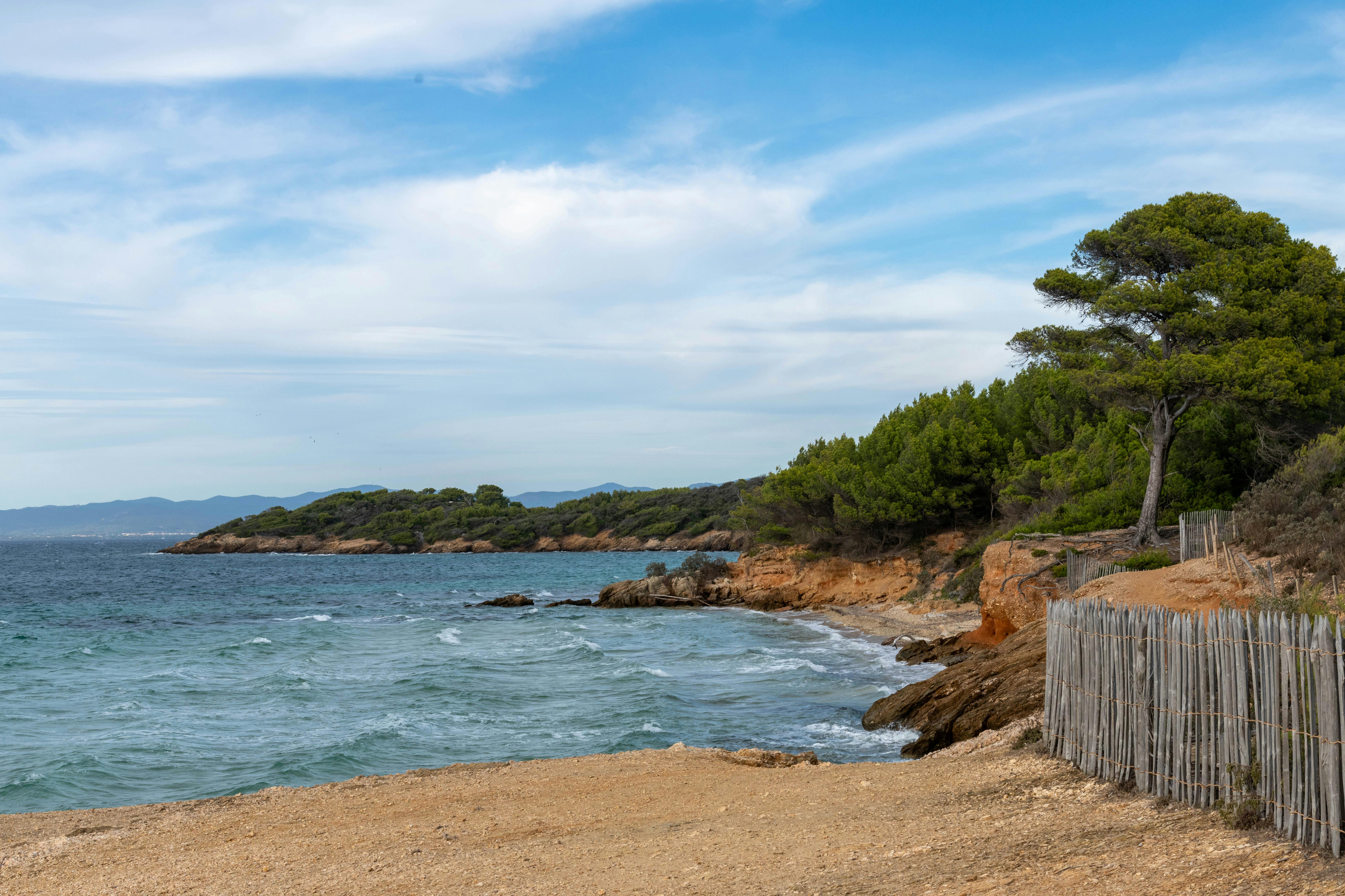 A view of a picturesque coastal town in the Mediterranean.